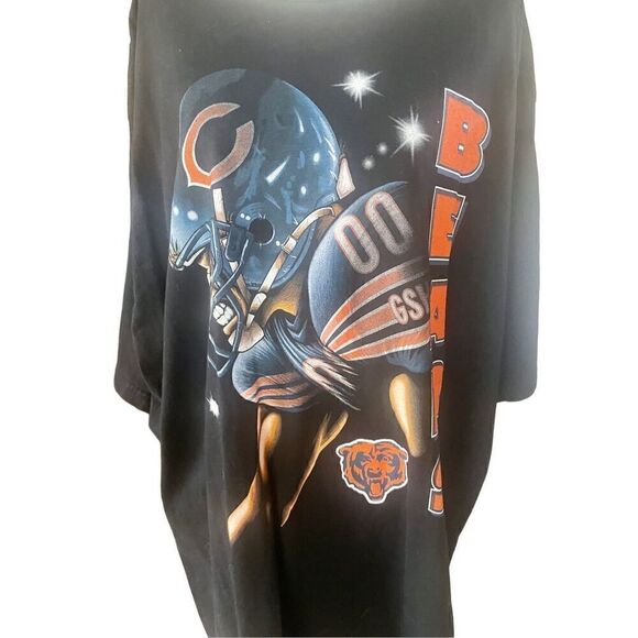 Chicago Bears NFL Apparel Black Short Sleeve T-Shirt Size 4X Tall-NWOT - Picture 4 of 8